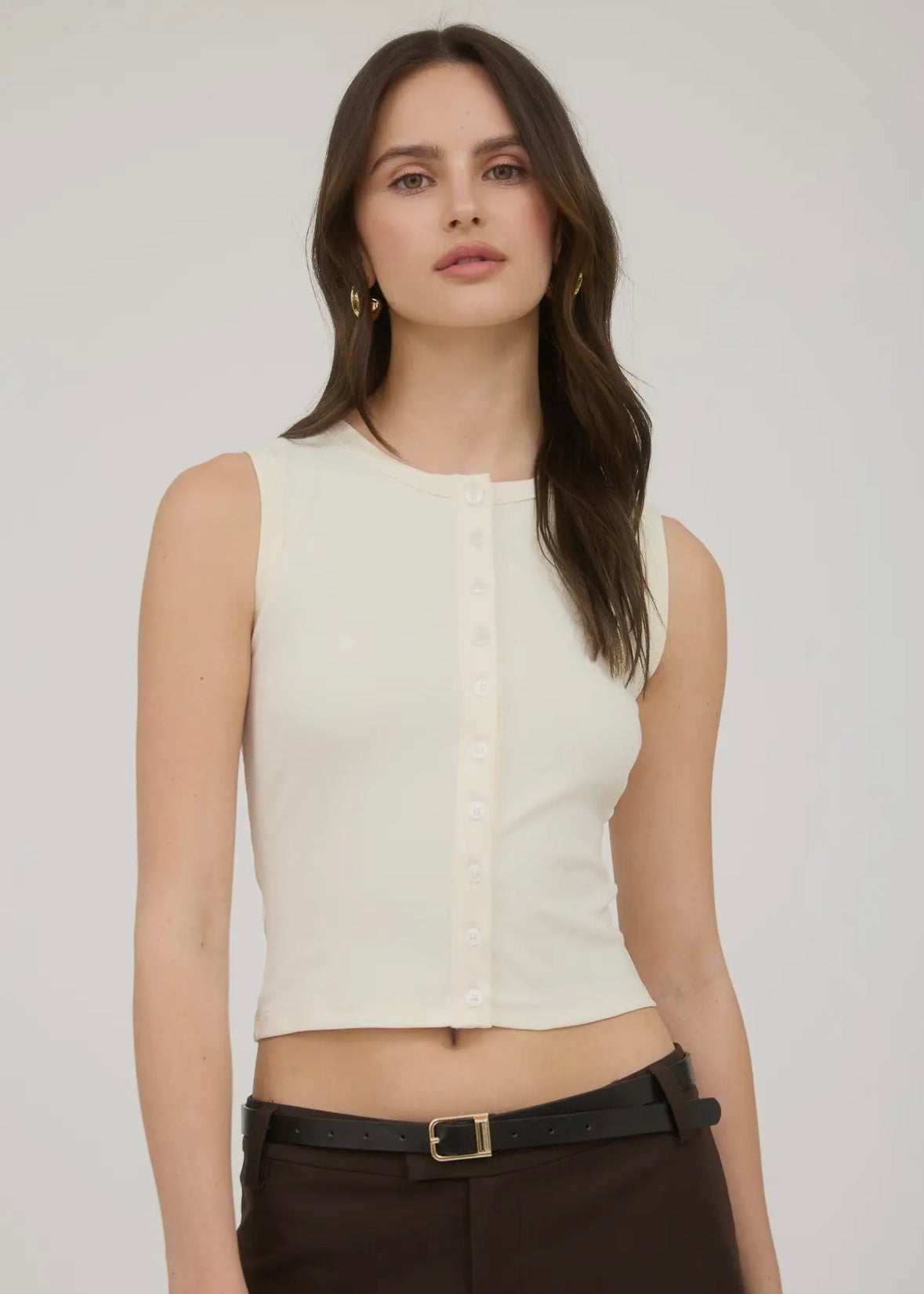 Carli Button Up Tank Top