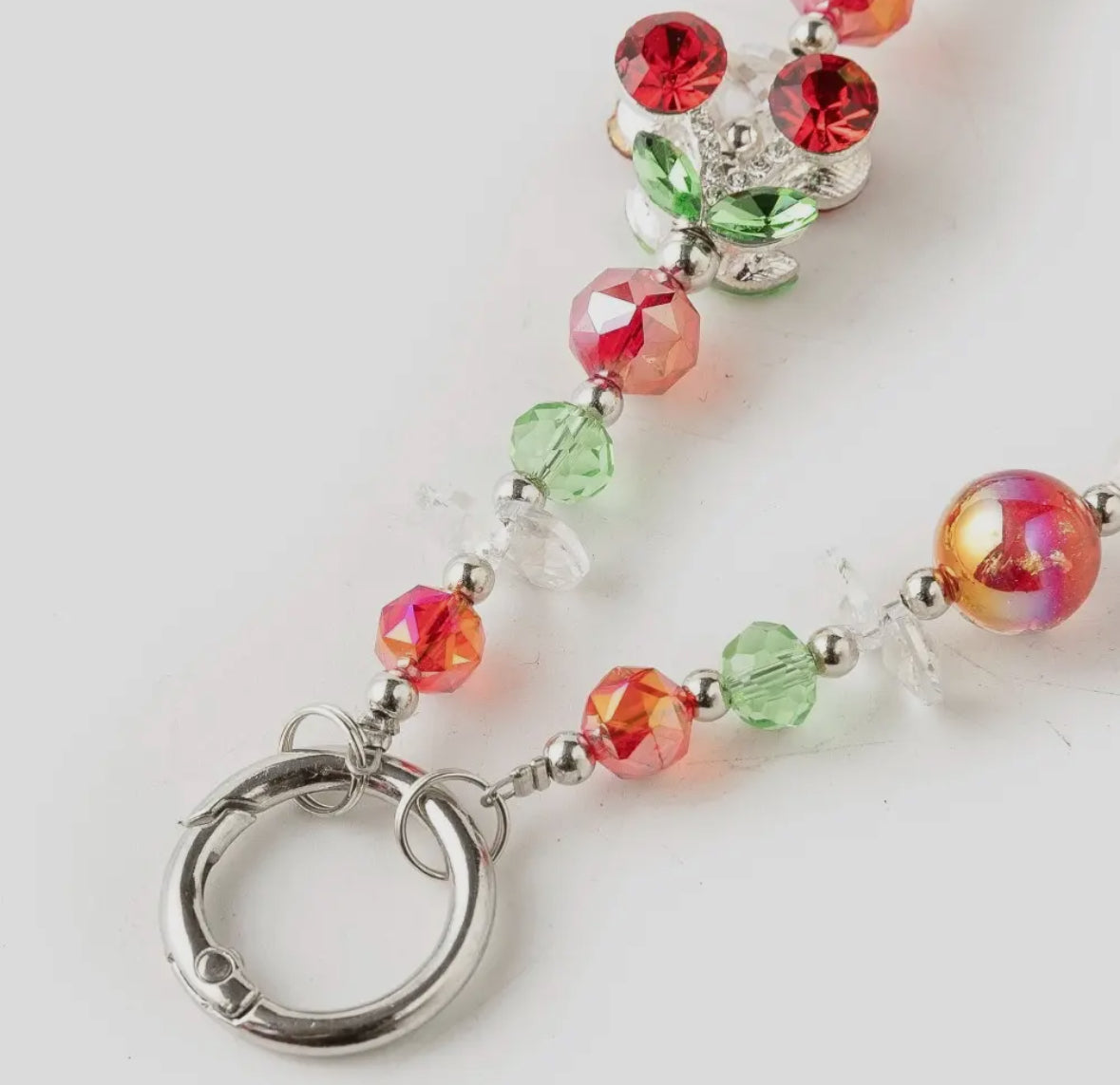 Cherry Beaded Bag Charm