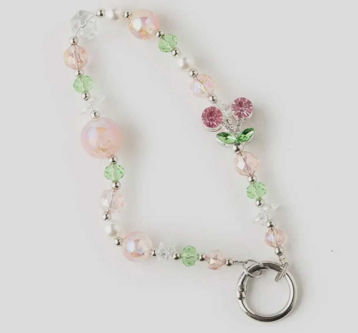 Cherry Beaded Bag Charm