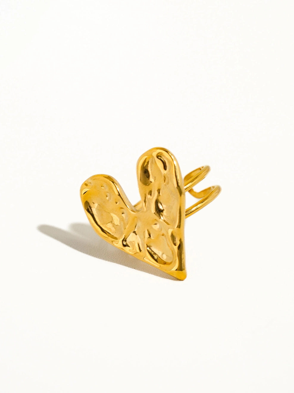 Ivy Ring - 18K Gold-Plated Non-Tarnish Heart Ring