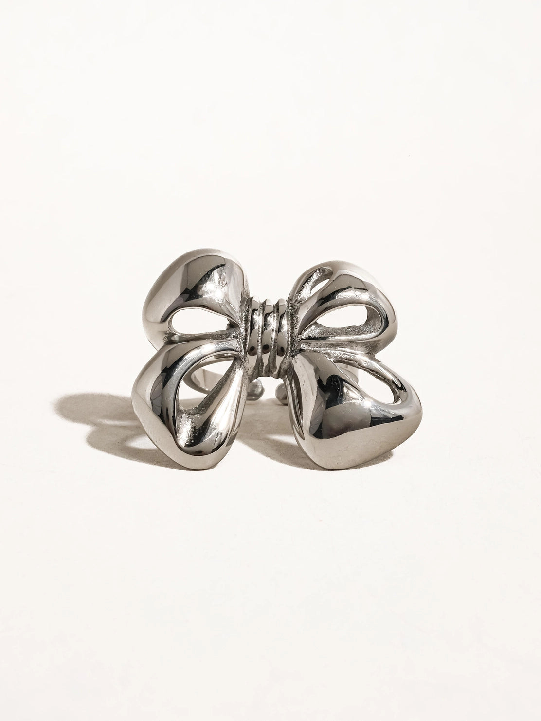 Florence Ring - Silver Bow Adjustable Ring