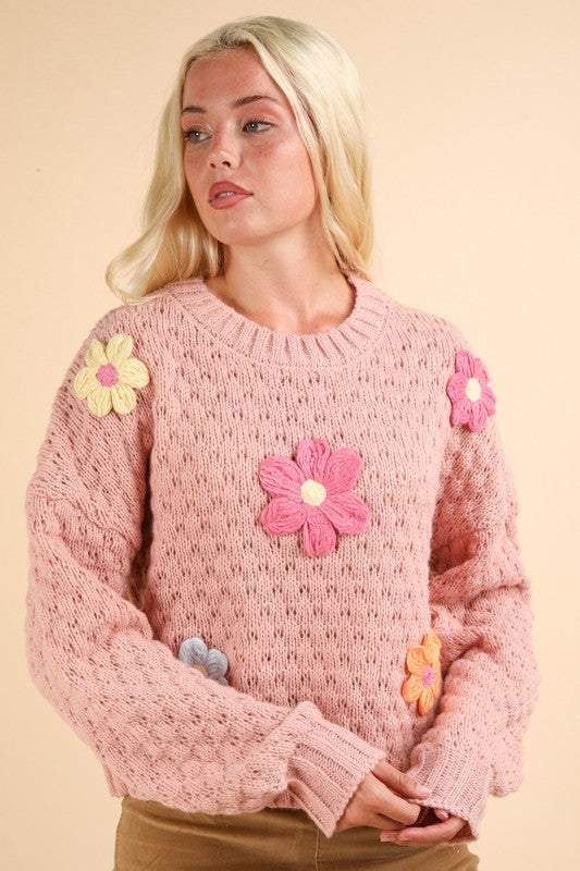 Daisy Knit Sweater