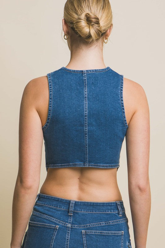 Josie denim vest