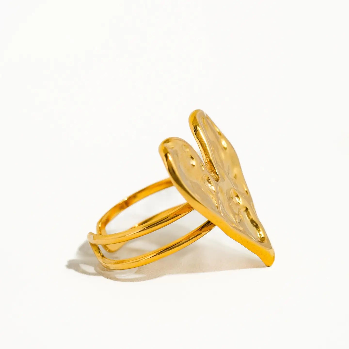 Ivy Ring - 18K Gold-Plated Non-Tarnish Heart Ring