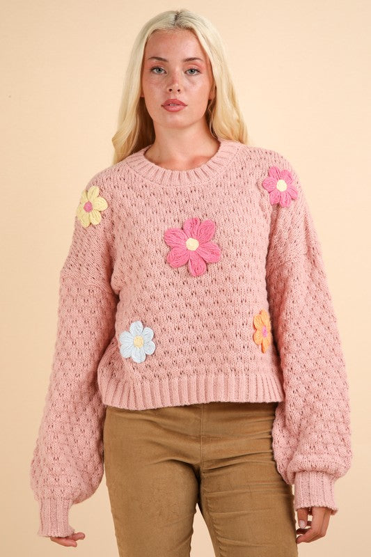 Daisy Knit Sweater