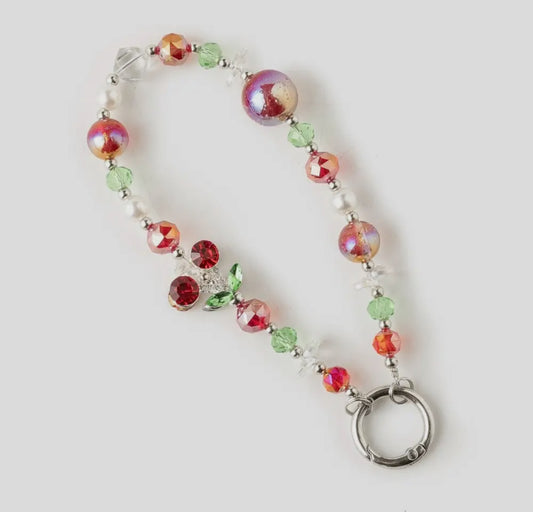 Cherry Beaded Bag Charm