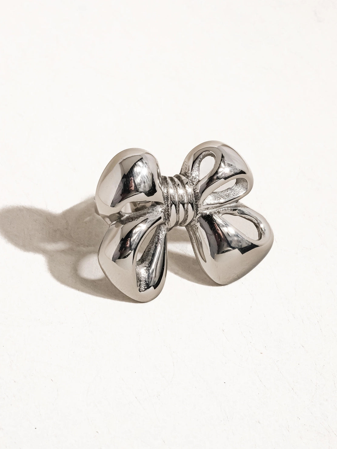 Florence Ring - Silver Bow Adjustable Ring